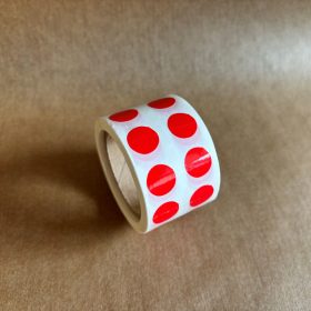 12mm körcímke PP műanyag 1000 db/40 - PIROS