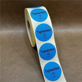 38mm körcímke - ALLERGÉN címke kék TEJMENTES nyomat