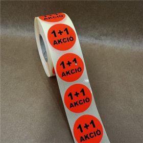 38mm körcímke - EGYEDI  KEDVEZMÉNYES nyomat