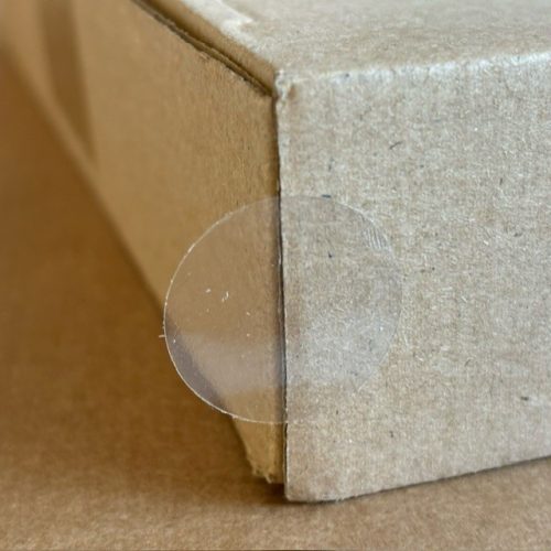 30mm átlátszó műanyag körcímke PP CLEAR 1000 db/40gy