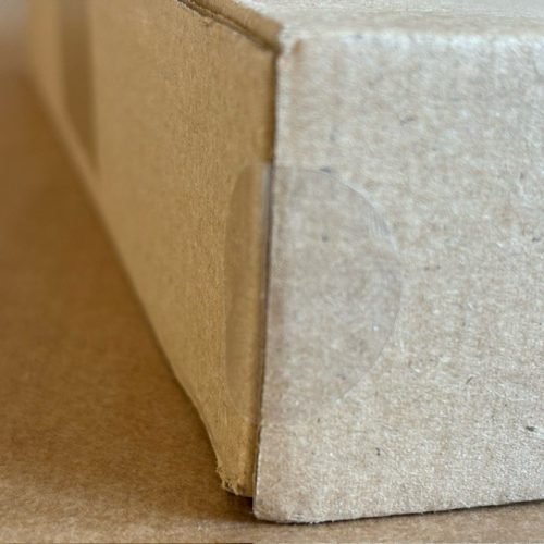 30mm átlátszó műanyag körcímke PP CLEAR 1000 db/40gy