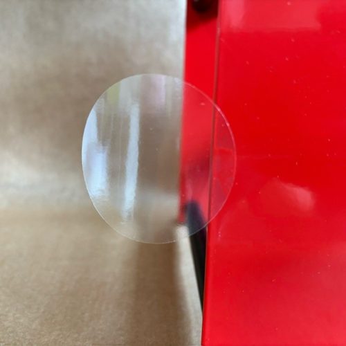 60mm átlátszó műanyag körcímke PP CLEAR 1000 db/40gy