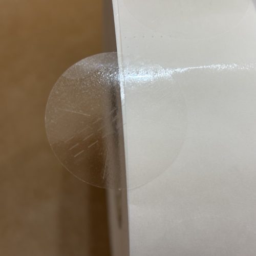 30mm átlátszó műanyag körcímke PP CLEAR 2000 db/40gy - DÉZSMAZÁRÓ