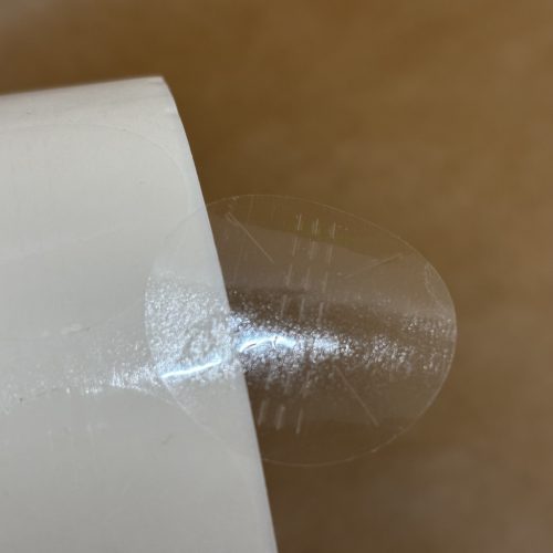 30mm átlátszó műanyag körcímke PP CLEAR 2000 db/40gy - DÉZSMAZÁRÓ