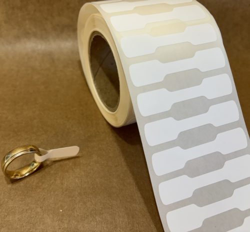 Ékszercímke 49x10mm műanyag 1000 db/40gy