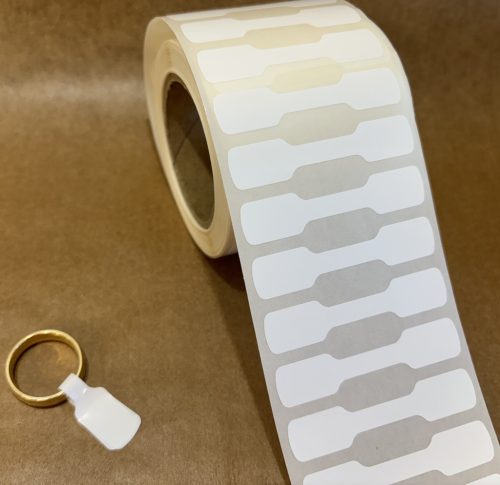 Ékszercímke 49x10mm műanyag 1000 db/40gy