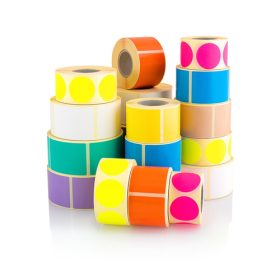   32x20mm termál transzfer címke 2000 db/40gy KÉK - visszaszedhető