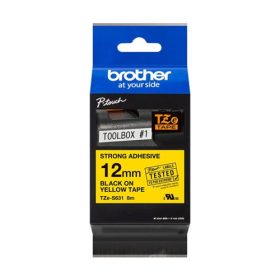   Brother 12mm P-Touch TZe-S631 szalag -  sárga alapon/fekete nyomat