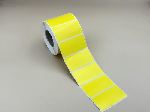 70x35mm PP Gloss műanyag címke 1000 db/40gy - SÁRGA tónus (P yellow)