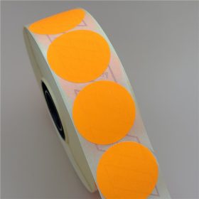   SECURITY PERFORATION 35mm körcímke BIZTONSÁGI bevágás (2000 db /40gy)  - Fluo NARANCS