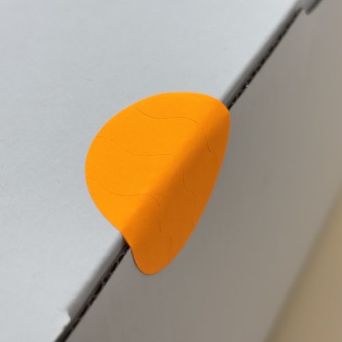 SECURITY PERFORATION 35mm körcímke BIZTONSÁGI bevágás (2000 db /40gy)  - Fluo NARANCS