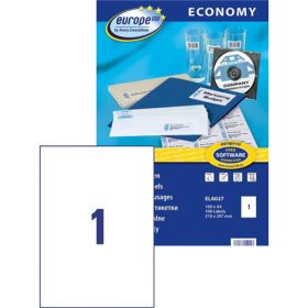Avery Europe100 univerzális etikett 210x297mm - ELA027