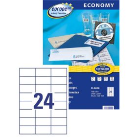 Avery Europe100 univerzális etikett 64,6x33,8mm - ELA008