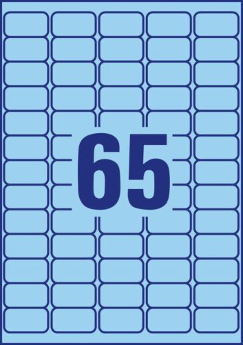 Avery univerzális visszaszedhető kék címke  38,1x21,2mm - L4791-20