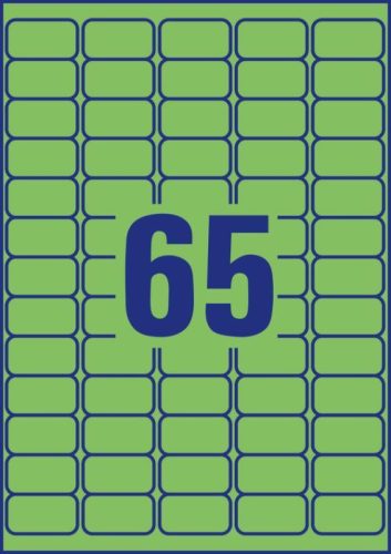 Avery univerzális visszaszedhető zöld címke  38,1x21,2mm - L4792-20