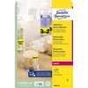 Avery visszaszedhető neonsárga címke 210x297mm - L6006-25