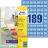 Avery univerzális visszaszedhető kék címke 25,4x10mm - L6048-20