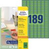 Avery univerzális visszaszedhető zöld címke 25,4x10mm - L6049-20