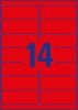 Avery visszaszedhető neon piros címke 99,1x38,1mm - L7263R-25