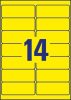 Avery visszaszedhető neon sárga címke 99,1x38,1mm - L7263Y-25
