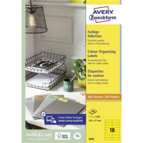 Avery univerzális címke - sárga 105x37mm (3455)