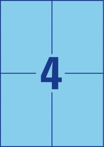 Avery univerzális címke - kék 105x148mm (3457)