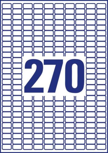 Avery visszaszedhető etikett 17,8x10mm (270db/ív) - L4730REV-25