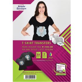   Avery MMR SÖTÉT textilre vasalható fólia 3ív - C9406-3HU