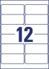 Avery időjárásálló fehér poliészter címke 99,1x42,3mm - L4776-20