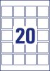 Avery öntapadó QR-kód címke 45x45mm -  L7121-25
