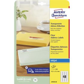 Avery átlátszó címzés címke 45,7x21,1mm - J4720-25