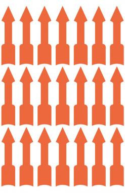 Avery NYÍL formájú címke neon piros 39x9mm (3008)