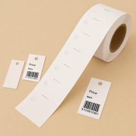   Függő etikett 50x40mm PVC OUTDOOR kültérre 1000 db/40 - nem öntapadós (10mm függőlyuk+vezérlő)