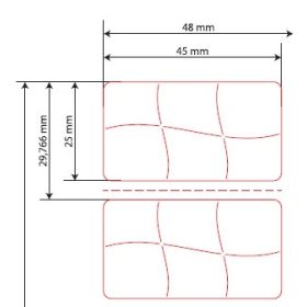   SECURITY PERFORATION 45x25mm PVC outdoor címke 500 db/40gy biztonsági címke