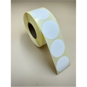 35mm termál transzfer FEHÉR körcímke 1000 db/40