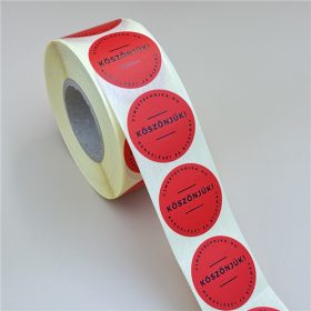   35mm direkt termál PIROS körcímke 1000 db/40 - KÖSZÖNJÜK A VÁSÁRLÁST!