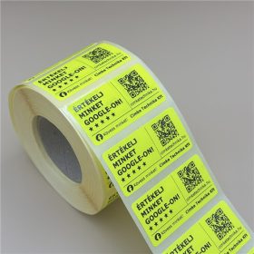   50x25mm termál transzfer címke 1000 db/40gy - neon CITROM - ÉRTÉKELÉSGYŰJTŐ címke