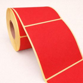   101,6x152,4mm direkt THERMO PIROS címke 500 db/40gy + RITZ futárcímke, raklapcímke