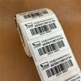   VOID 50x25mm biztonsági nyomothagyó címke - bérnyomtatás, sorszámozás