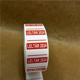   32x20mm visszaszedhető papír címke 2000 db/40 - NYOMOTT ( LELTÁR címke)