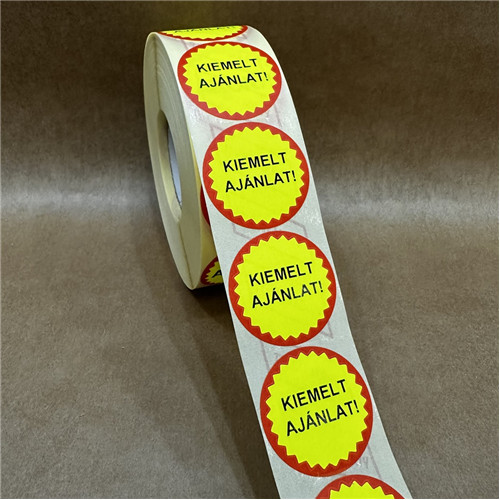 35mm FLASH körcímke 1500 db/40gy EGYEDI felirat