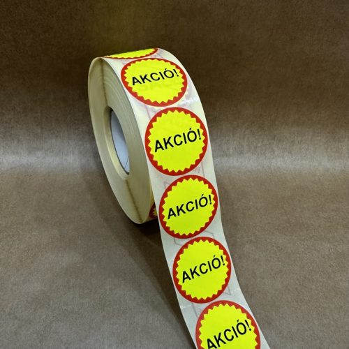 35mm FLASH körcímke 1500 db/40gy EGYEDI felirat