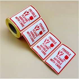   100x60mm termál transzfer címke 1000 db/40gy - Óvatosan kezelendő