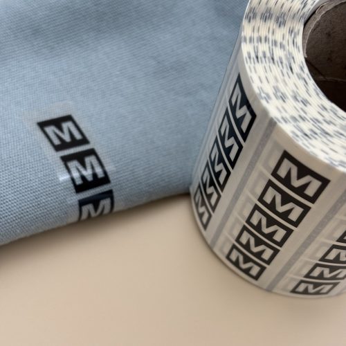 MÉRETJELZŐ 80x20mm átlátszó műanyag címke 500 db/40gy (XS,S,M,L,XL,2XL,3XL) - FEKETE keret