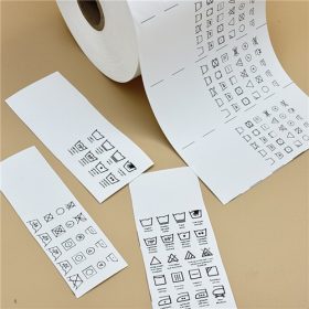   TEXTIL címkére - POLYESTER bevarrható műanyag címke - bérnyomtatás