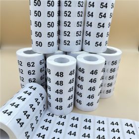   MÉRETJELZŐ 100x20mm termál transzfer visszaszedhető címke 500 db/40gy - FEKETE nyomat