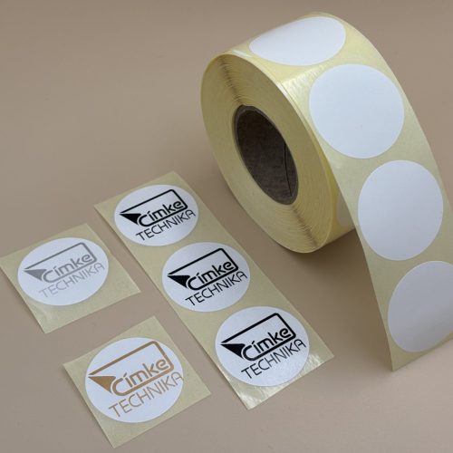 Bérnyomtatás - 35mm körcímkére , arany ezüst fekete nyomat