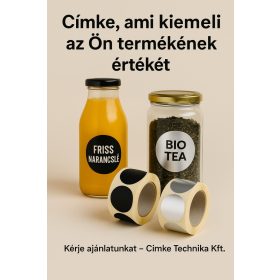 Bérnyomtatás  - körcímkére - FEKETE vagy EZÜST 