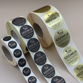 Bérnyomtatás - körcímkére ARANY vagy FEKETE