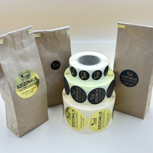 Bérnyomtatás - körcímkére ARANY vagy FEKETE